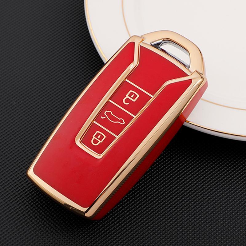Мягкий чехол для ключей из ТПУ для Vw Volkswagen Touareg 2019 2020 2021, брелок для ключей, защитное кольцо, аксессуары