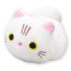 Cat Stuffed Cushion Cute Body Pillow Fluffy Chewy Toy Present [Neko Town] (White)
