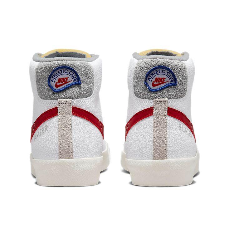 Nike Blazer Mid 77 White Phantom Gym Red Мужские кроссовки Светло-дымчато-серые DH7694-100