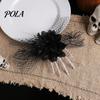 Halloween Hair Jewelry Gothic Skeleton Hand Flowers Clip with Black Mesh, Decorative Pins Skull Bone Claw Hairpin for Girls,Women, Party Costume