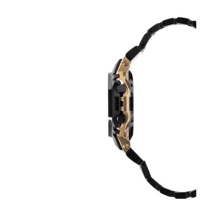 Casio G-Shock Полностью Металлические Серия 5000 Цифровые Двухцветные Черно-Золотые Часы из Нержавеющей Стали 49,3 мм - GMWBZ5000BD-1 Черные, Двухцветные. 49,3 x
