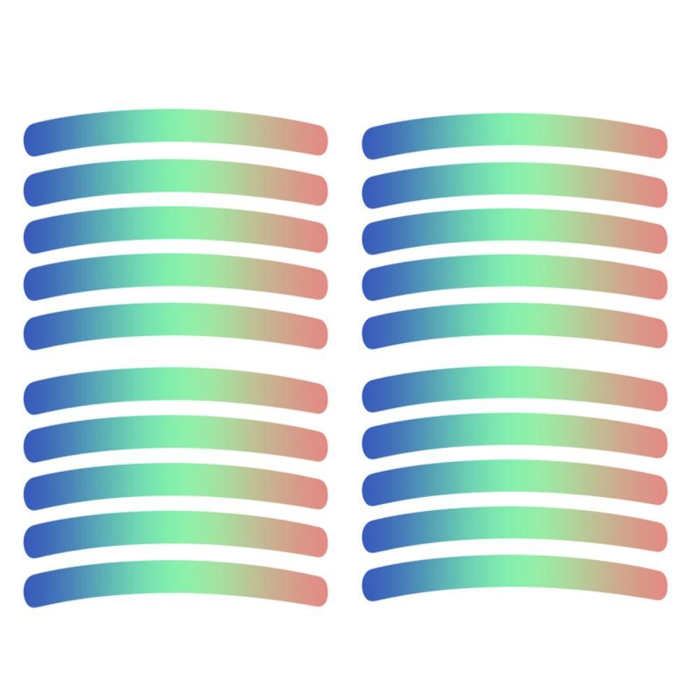20 шт., светоотражающая наклейка для общего автомобиля, светящаяся предупреждающая наклейка для безопасности, декоративные полоски для ночного вождения