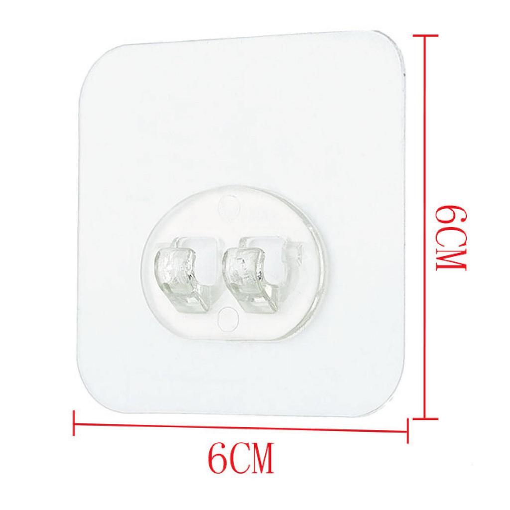 Многослойная клейкая настенная полка для хранения с прозрачными крючками для ванной комнаты