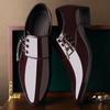 Социальная обувь для мужчин 2024 года, трендовая лакированная кожа, яркий верх, офисные туфли, мужская обувь, роскошная дизайнерская одежда, джентльмен 39