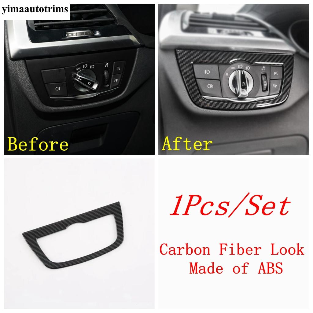 Gear Panel / Dashboard Frame / Window Lift /Navigation Strip Cover Trim For BMW X3 iX3 X4 G01   Carbon Fiber Accessories