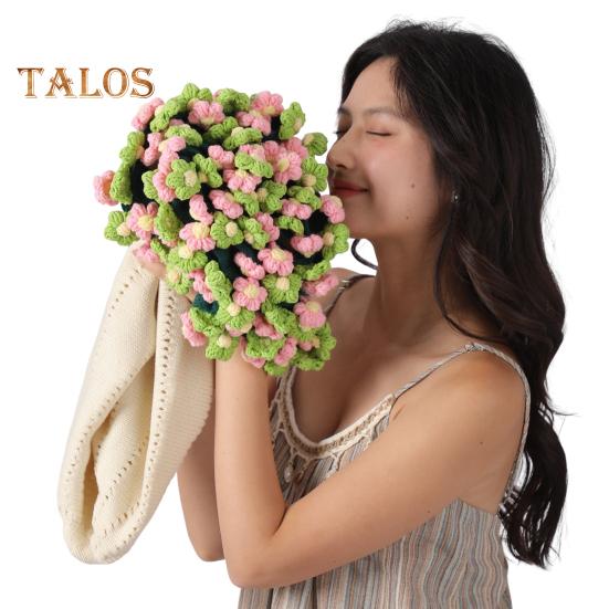 Вязаный крючком букет ромашек Вязаный крючком букет Одеяло ручной работы Цветы Плед для домашнего дивана Кровати Дивана Декор