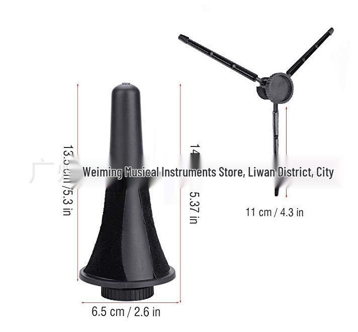 Black Folding Clarinet Stand - Compact and Durable Design