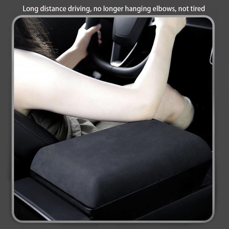 For Tesla Model Y Juniper 2026 Accessories Armrest Protector Box Cover Black Soft Suede Center Console Panel Pad Model 3/Y 2021