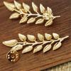 Fashion Exquisite Retro Shirt Classic Brooch Leaves Collar Pin