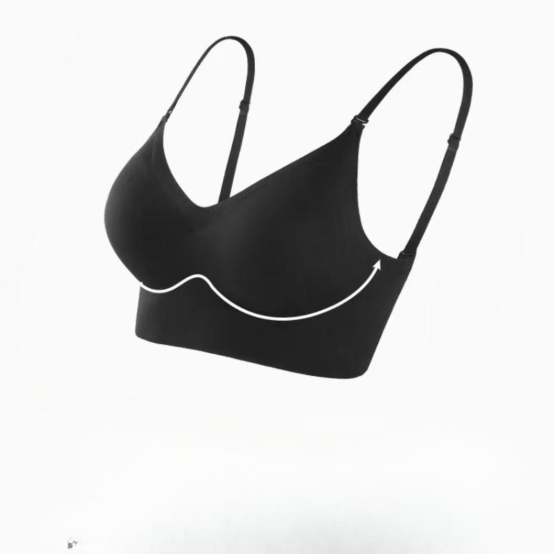 Sexy Large Backless U-shaped Beautiful Back Sling Underwear Women's Thin Section Seamless Small Chest Gathered Strapless Bra