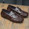 Мужские кожаные мокасины, повседневная обувь без шнуровки, лоферы, обувь для вождения