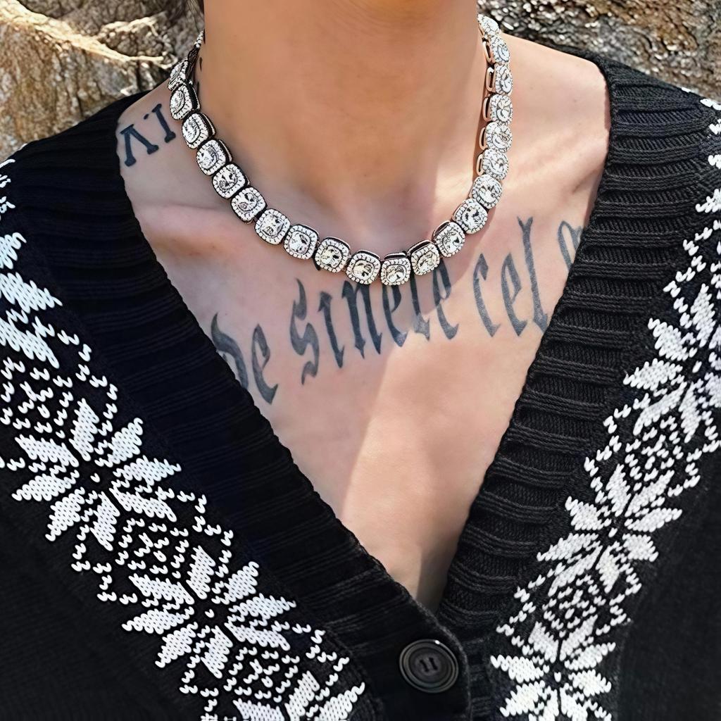 Квадратная теннисная цепочка со льдом 12 мм, микро-паве, кубический циркон, 1 ряд, кубинское ожерелье с бриллиантами, браслет, ювелирные изделия в стиле хип-хоп для мужчин и женщин