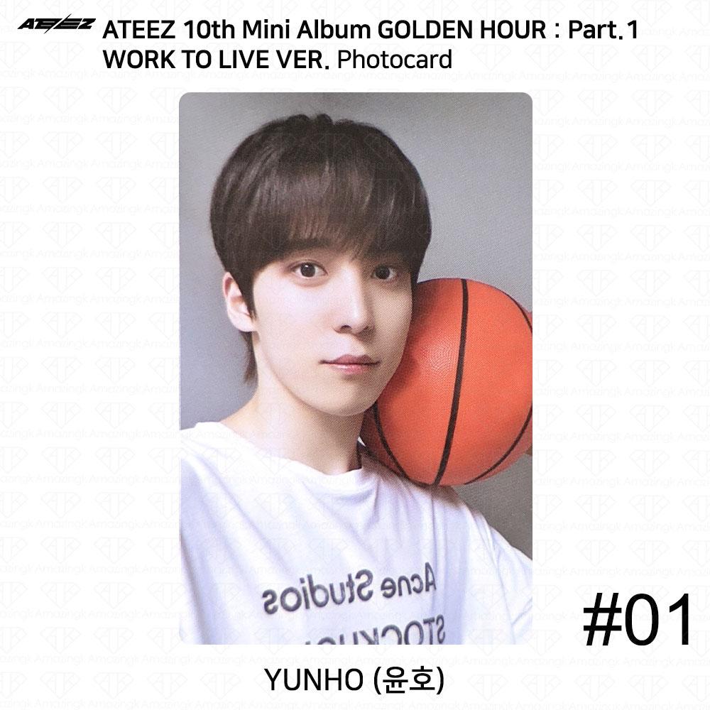 ATEEZ Golden Hour Part.1 Work To Live Ver Photocard Polaroid Disc KPOP K-POP