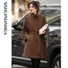 Fleeting Time Women's Mid-Length Elegant Wool Blend Coat