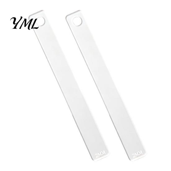 Polymer Clay Depth Guide 1 Pair Acrylic Guide, 2/3/4/5/6mm Pottery Rolling Pin Precision Guides Transparent Thickness Ruler for DIY Tools
