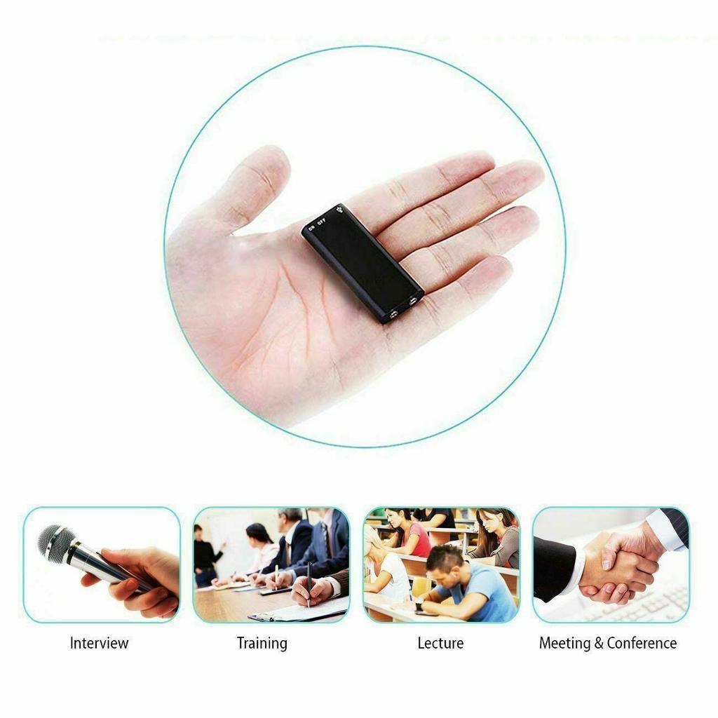 Classic Rechargeable Recording Pen Audio Recording Device, Up To 50 Hours Of Recording, With Headphones And Sound Sensors