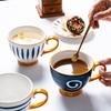Coffee Mugs Ocean Wind Hand Kneading Ceramic Milk Cup Blue & White Eco Friendly Mugs Coffee Cups Tumbler Cup Kawaii Mug Cute Cup