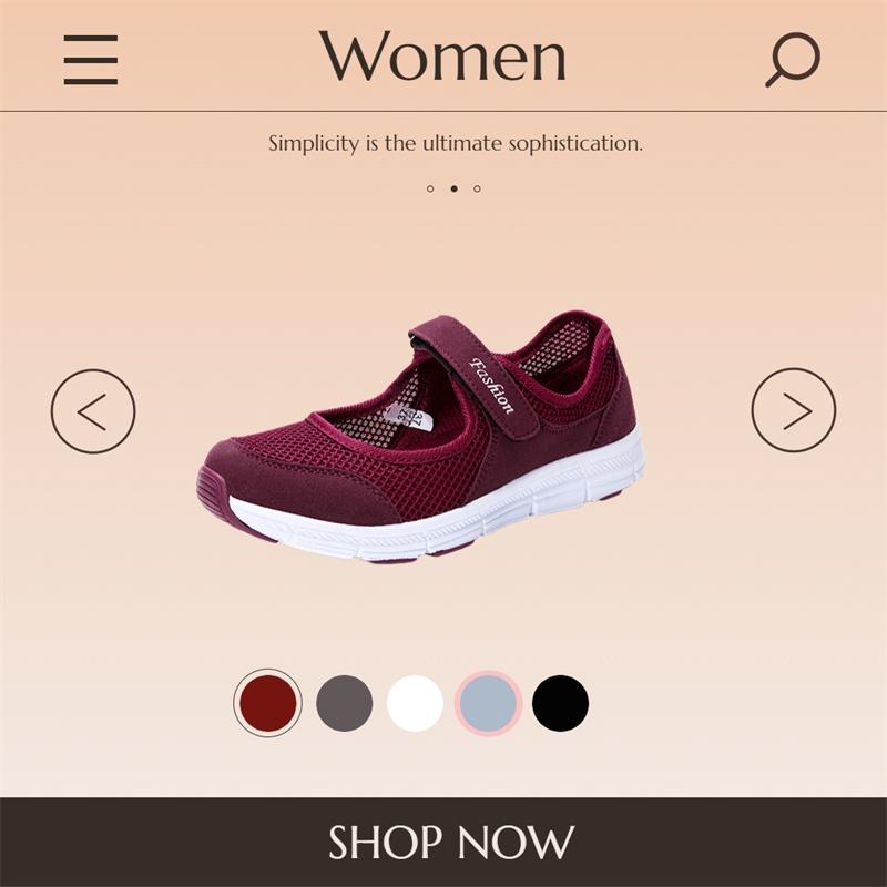 Fashionable And Comfortable Elderly Shoes With Magic Strap For Outdoor Activities