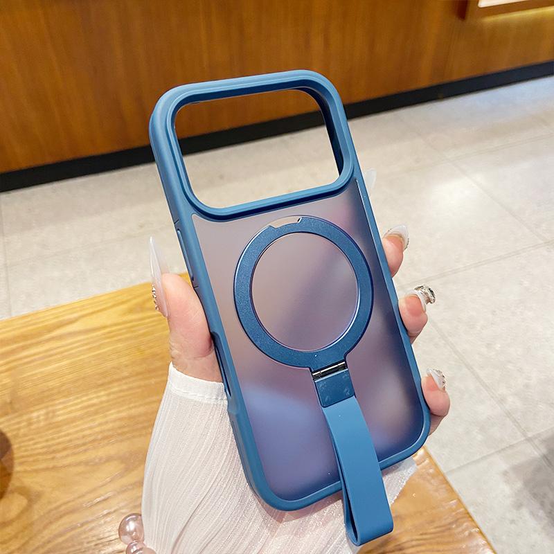 Магнитный чехол для телефона с подставкой для IPhone 17 Air 16 14 15 13 Pro Max 12 Чехлы Защитная крышка Apple с мягким силиконовым кольцом