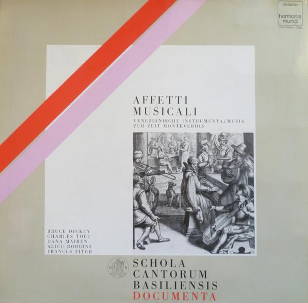 Виниловая пластинка AFFETTI MUSICALI Венецианская инструментальная музыка Zur 462598 Deutsche Harmon 1981 Германия Классическая Б/у