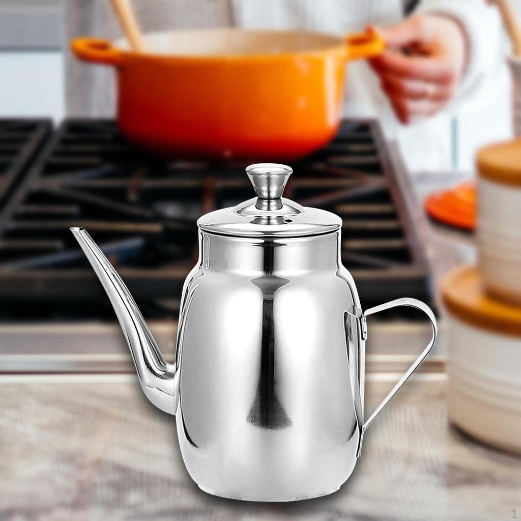 Кухонная кастрюля для масла из нержавеющей стали для плавного наливания