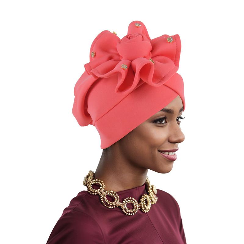 1 шт. оборка головной убор летний головной убор однотонный мусульманский солнцезащитный хиджаб этнический стиль тюрбан шляпа большой цветок индийская шапка