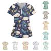 Women's Zip Collar Fashion Casual Small Animal Prints Tops Dry-nurse Top