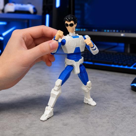 3D-печатная фигурка персонажа, модель мультяшного персонажа для самостоятельной сборки, многосуставная подвижная манекен-декорация, коллекционный подарок для любителей анимации