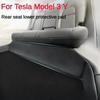 Rear Seat Lower Protective Mat for Tesla Model 3 Y Full Surround Cushion Protector Anti-Dirty Kick Pad Leather Car Accessories