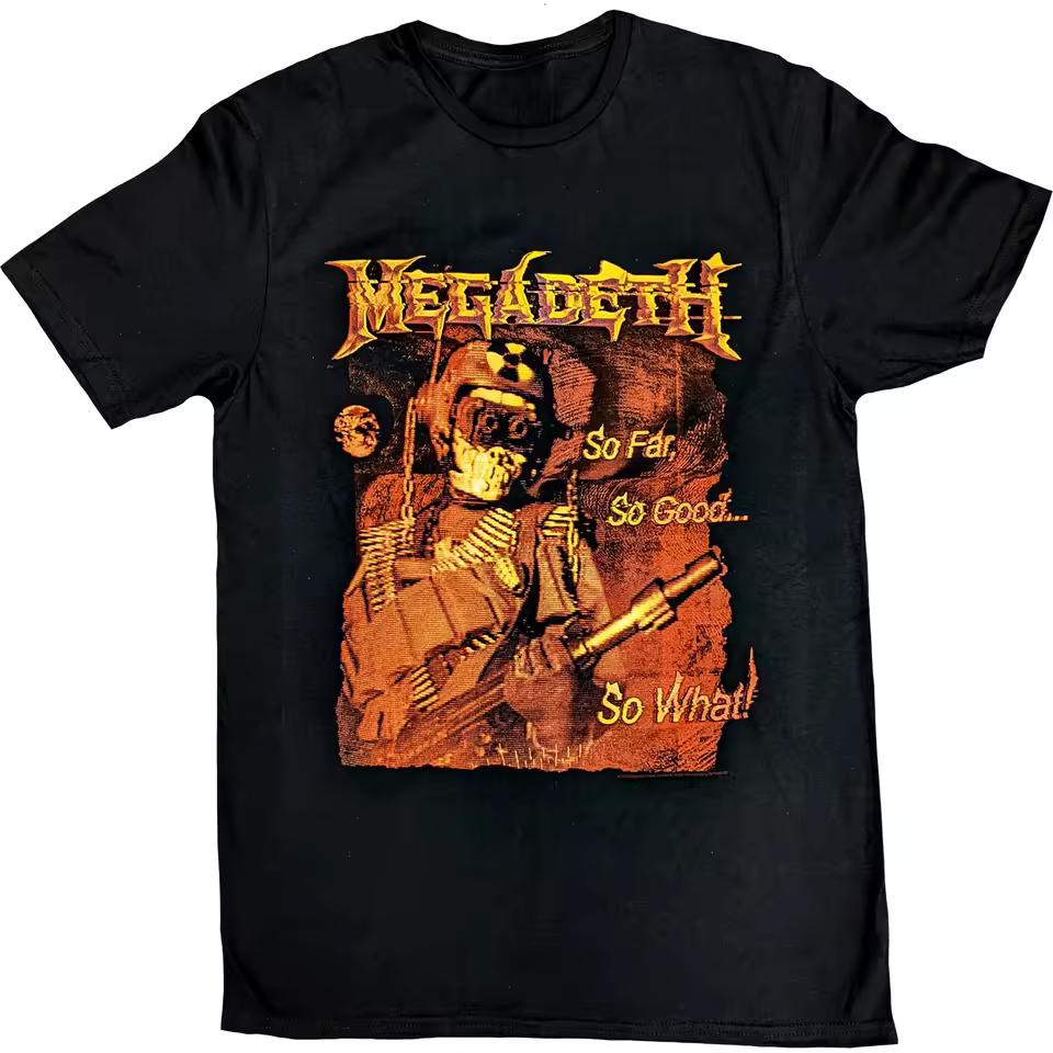 Футболка Megadeth SFSGSW Тональный Глитч с Графикой 100% Хлопок Мужская Женская Летняя Уличная Одежда Топ