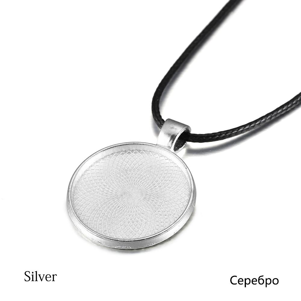 5 шт./лот, 25 мм, основа для кабошона, безели, пустая и восковая нить для ожерелья, основа для кабошона, принадлежности для самостоятельного изготовления ювелирных изделий