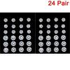 12/24/36Pairs Women's Fashion Luxury Cubic Exquisite Big Zircon Crystal Diamond Stud Earrings Set