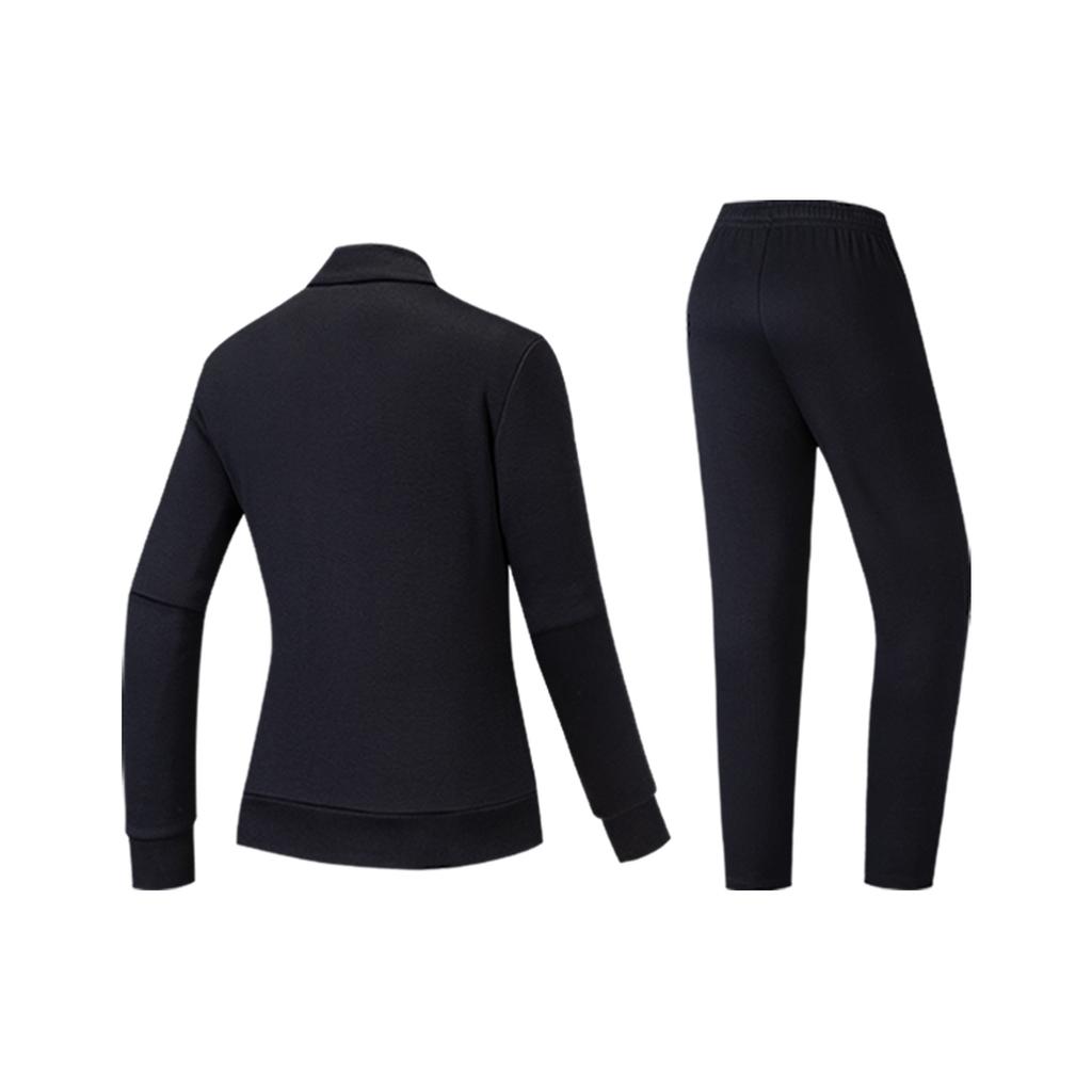 Anta Outdoor Hiking Sports Comfortable Fashion Simple Urban Commuting Fleece Warm Casual Suit Women Suit Basic-Black 962617202N-3