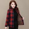 Новинка, бархатное теплое женское пальто, топы, короткие стеганые куртки, зимняя верхняя одежда для мам, хлопковое пальто, женская клетчатая куртка 5XL