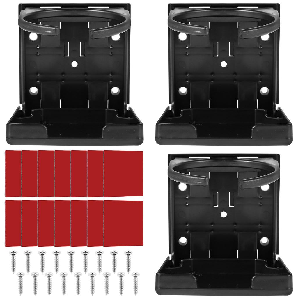 3PCS/Set Adjustable Folding Drink Holder Wearproof Car Cup Holder Universal Car Bottle Holder with Screws Tapes Waterproof Wall