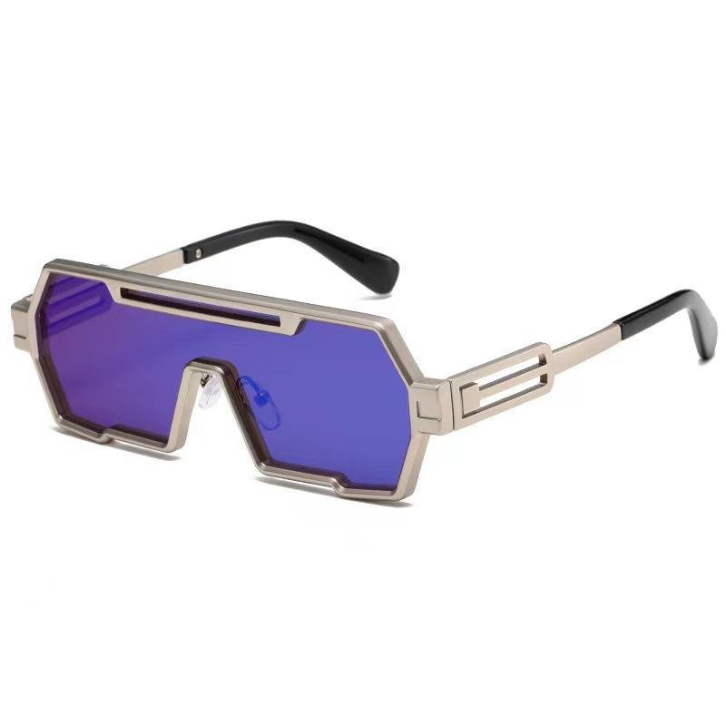 Мужские солнцезащитные очки в стиле панк, цельные женские солнцезащитные очки в стиле панк, большие квадратные очки в стиле ретро, ​​большая оправа, солнцезащитные очки