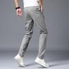 Men's Pants Summer Pants Slim Fit Trend Versatile Solid Color Thin Elastic Waist Casual Pants Spring/Summer