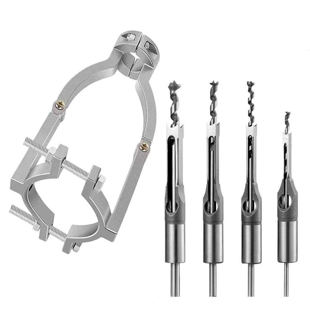 Регулируемый зажим Квадратное отверстие Сверло Фиксирующий кронштейн Пазовальная насадка Сверла для квадратных отверстий