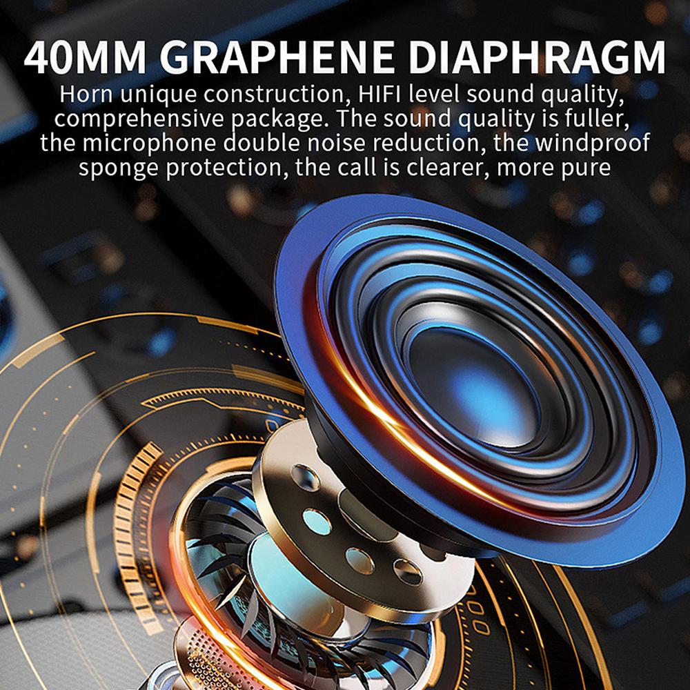 Motorcycle Helmet Headset Bluetooth 5.3 EDR 2000mah Wireless Headphones Earphones IP67 Waterproof Noise Reduction Voice Control