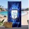 Preston North End Personalized Printed Beach Towel Soccer Logo Support Custom Name Text Absorbent Towel For Sport Travel Special Gift