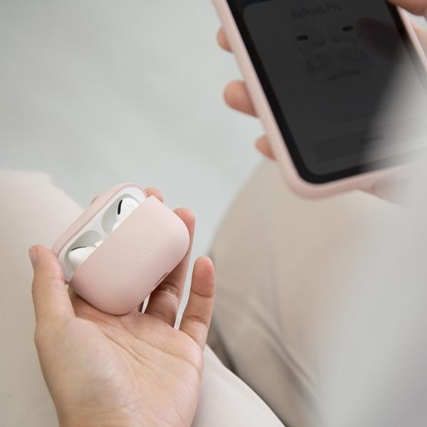 Etui do AirPods Pro UNIQ Lino - case pokrowiec silikonowy miętowy