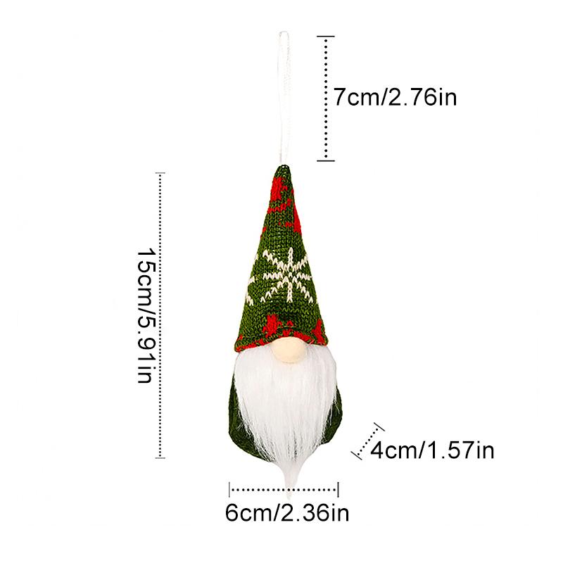 3 шт. безликая кукла рождественская елка подвесное украшение плюшевый гном
