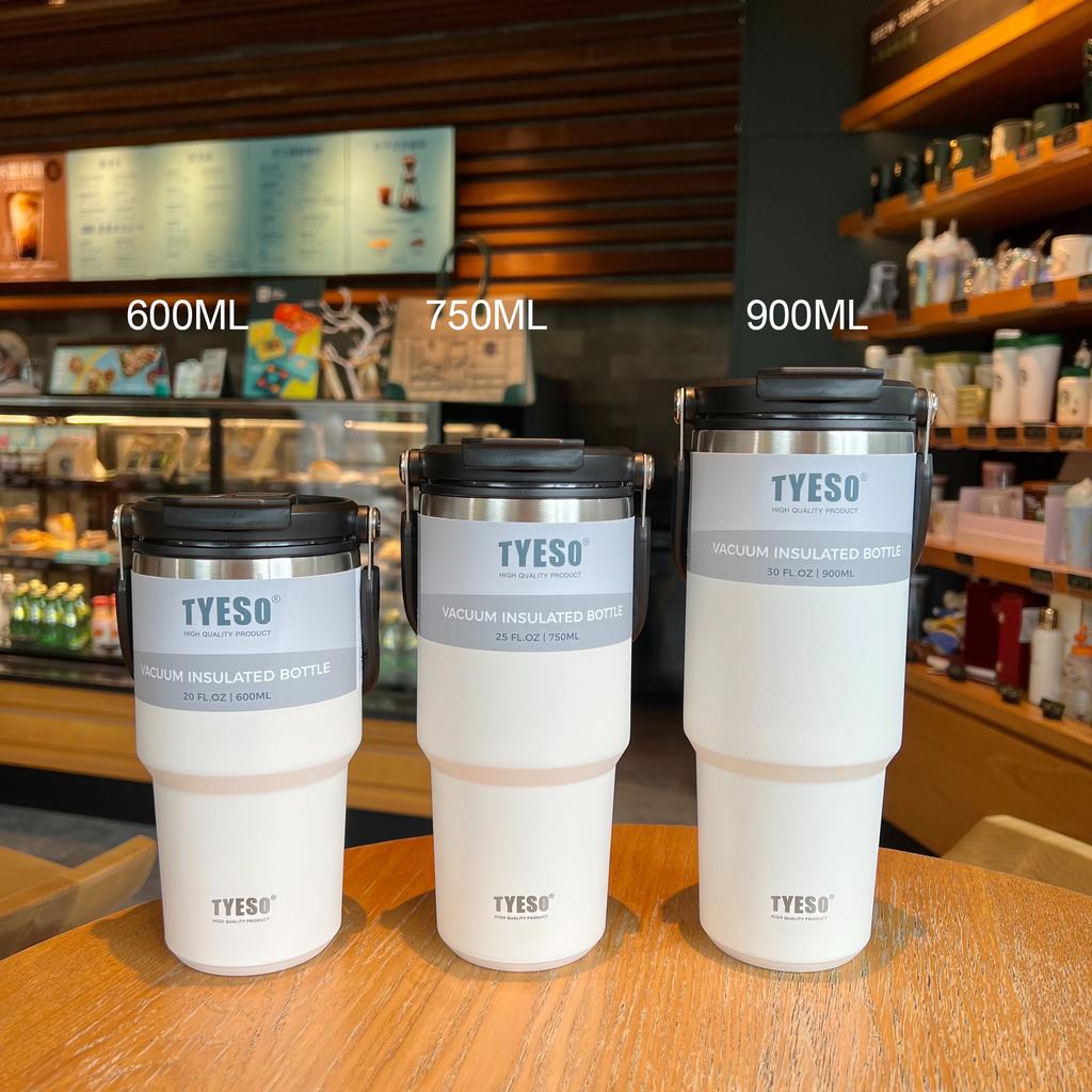 Кофейная кружка Tyeso из нержавеющей стали, термос с двойной изоляцией, кружка для холодного и горячего, термос, бутылка для воды в машину