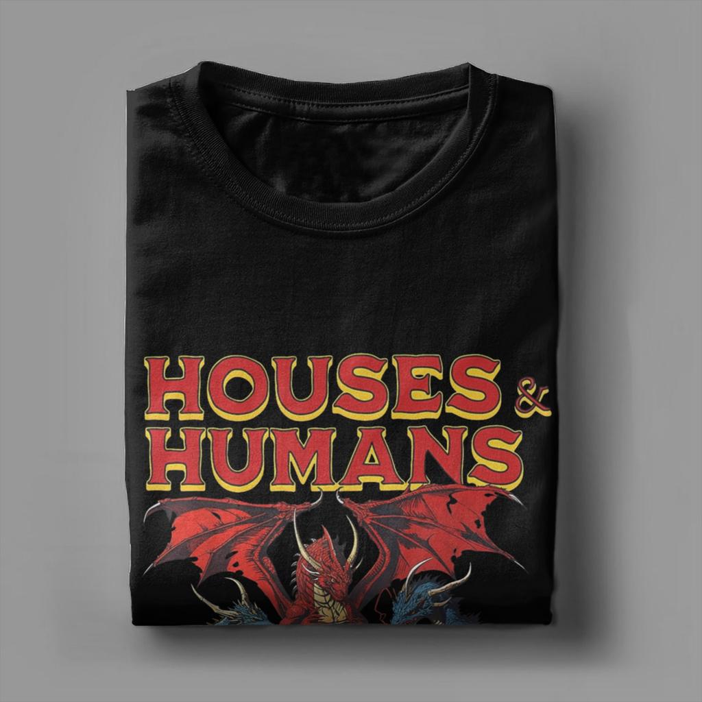 Дома моды и люди Ретро 90-х Футболки Мужские Футболки из чистого хлопка Футболки с коротким рукавом Подземелье Дракон DnD Одежда больших размеров