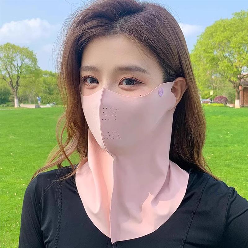 Breathable anti-ultraviolet high-value sunscreen face mask, summer sunshade cycling mask, ice silk seamless neck mask