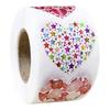 500pcs Valentine's Day Stickers Labels, Wedding Invitation Labels, Heart Shaped Decorations Decorative Wall Stickers