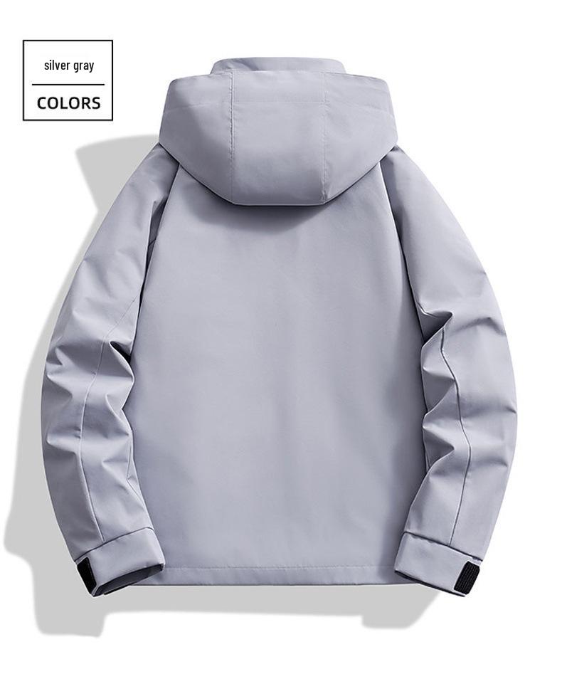 Windproof Waterproof Fleece-Lined Mountain Windbreaker Jacket for Skiing & Hiking