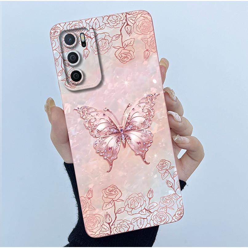 Чехол для OPPO A16 Чехол для Oppo A16s A54s Модный Простой Цветок Мягкий Жидкий Силикон Ударопрочный Чехол Oppo CPH2269 CPH2271 Funda