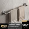 Bathroom Hand Towel Rack Towel Holder Wall Mount No Drill Mount 30/40/50cm Towel Bar Plastic ABS Double Bar 2 Tier Apartment