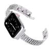 Роскошный ремешок с бриллиантами для Apple Watch серии 8, 7, 6 SE, 5, 4, 42 мм, 38 мм, браслет, стальная петля для iWatch 40 мм, 44 мм, 41 мм, 45 мм, 49 мм